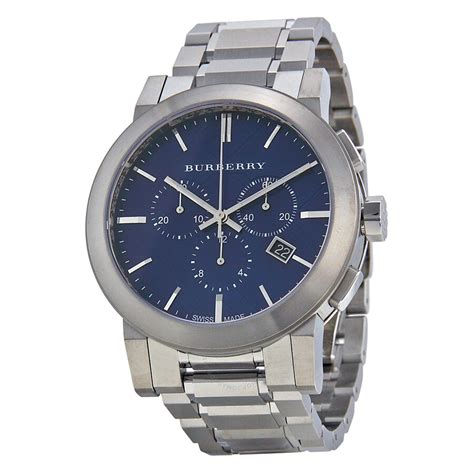 burberry round stainless steel watch|burberry men's watches chronograph.